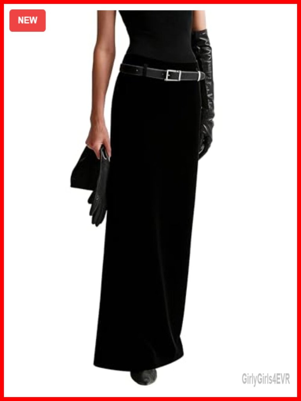Women's High Waist H-Line Long Maxi Pencil Skirt 100% Polyester Floor Length